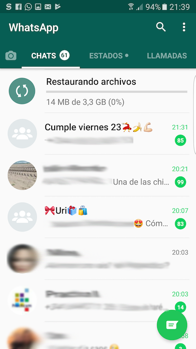 Chats WhatsApp Restaurandos