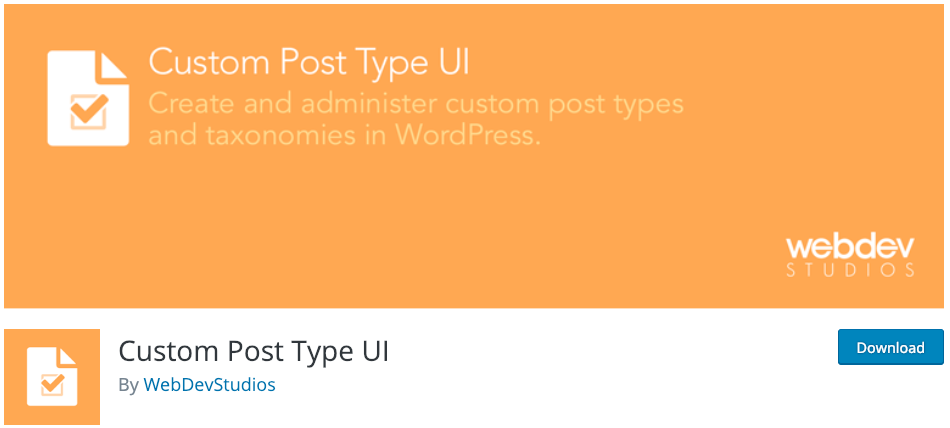 Custom Post Type UI Plugin