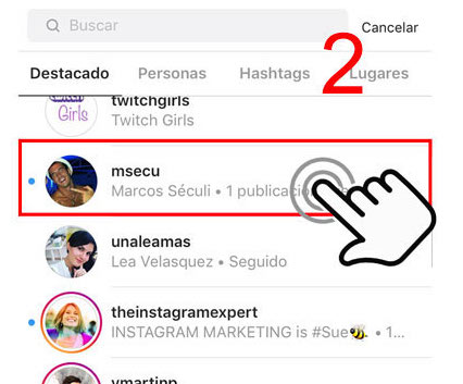 Ocultar búsquedas Instagram