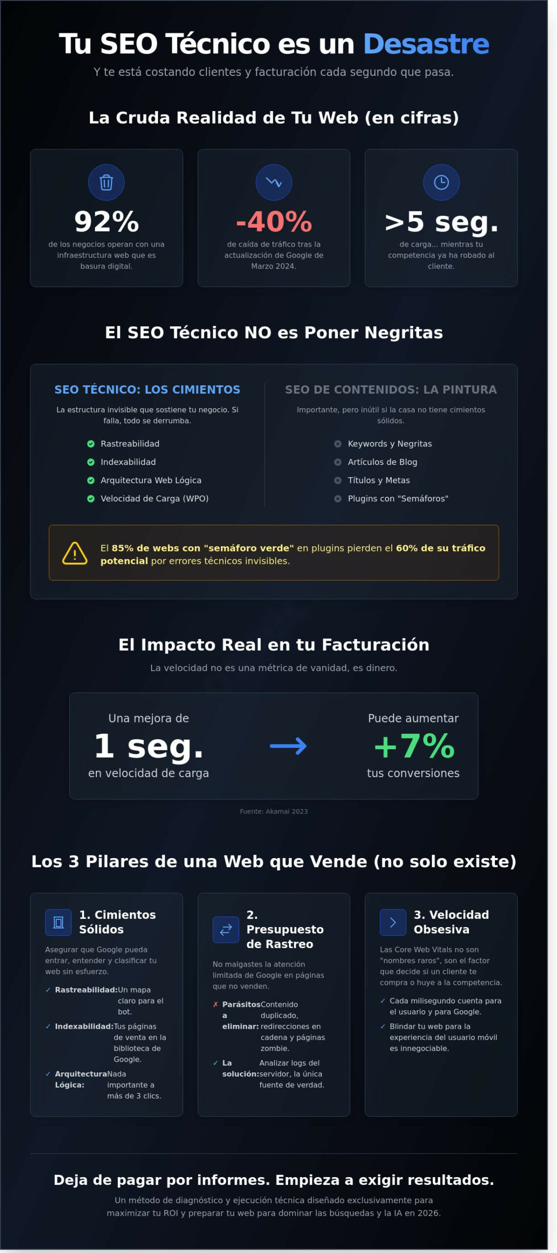 SEO técnico en Barcelona: Por qué tu web no posiciona (y cómo arreglarlo)