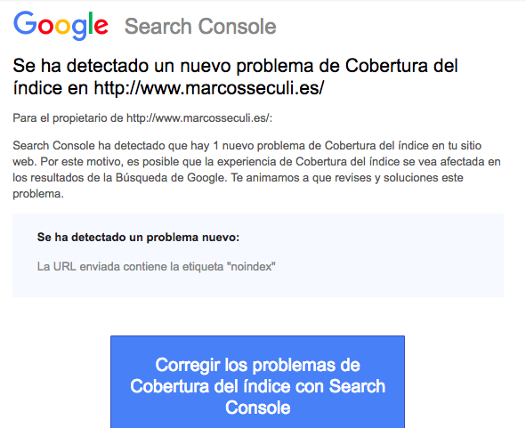 URL indexada noindex WordPress