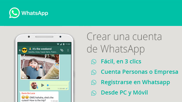 Crear una cuenta de Whatsapp