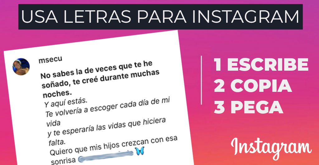 Letras para Instagram